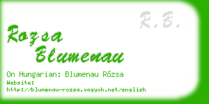 rozsa blumenau business card